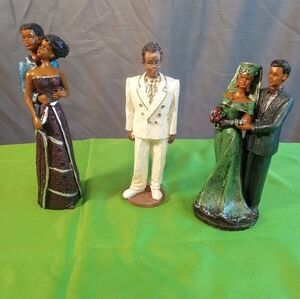 Elegant African American Figurines Couple Figurines Set